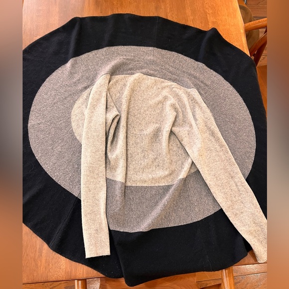 Vertical Design long sleeve Wool & Cashmere knit open front cardigan size S - Picture 7 of 8